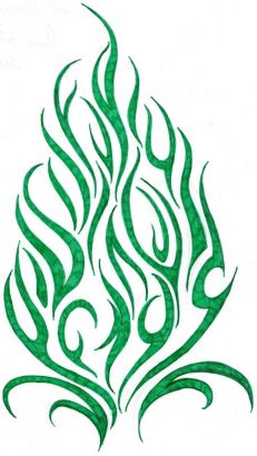 Tribal Flaming Symbol Tattoo